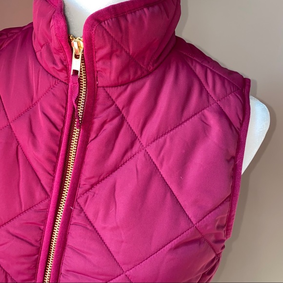 J. Crew Quilted Magenta Vest - Picture 6 of 9